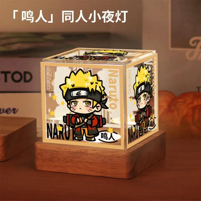 Naruto Naruto Sasuke Exquisite and High-looking LED Acrylic Material Night Light Desktop Office Bedroom Decoration Ornaments