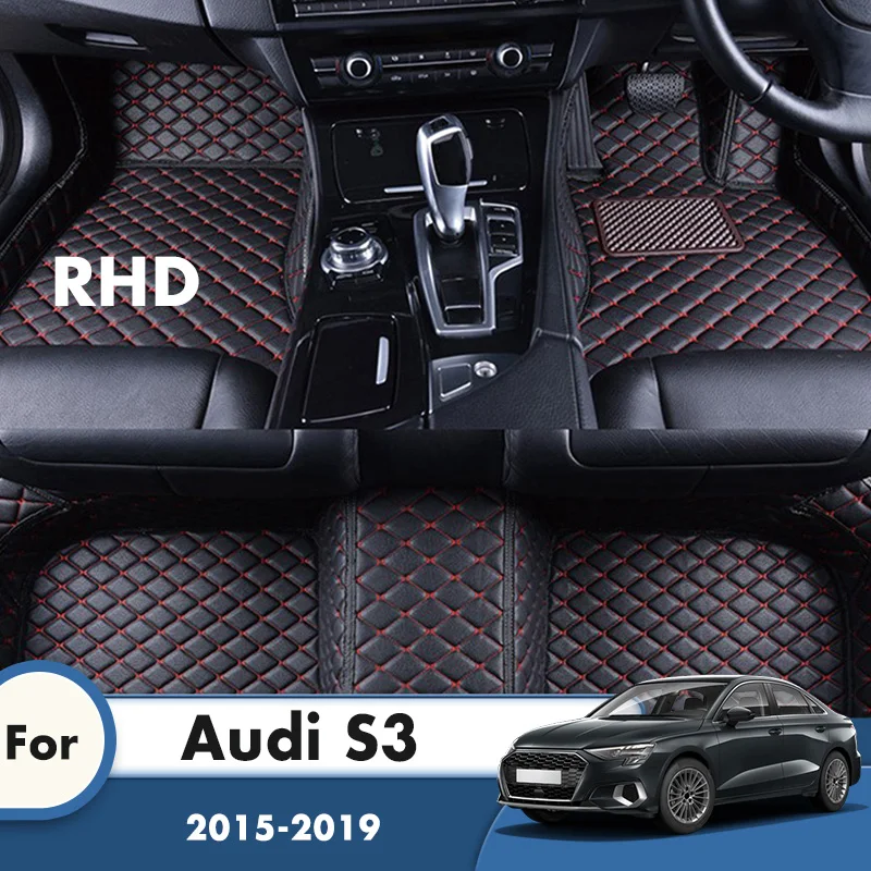 

Автомобильные коврики RHD на заказ для Audi S3 2019 2018 2017 2016 2015, ковры, Стайлинг, подушечки для ног, авто аксессуары для интерьера, водонепроницаемые