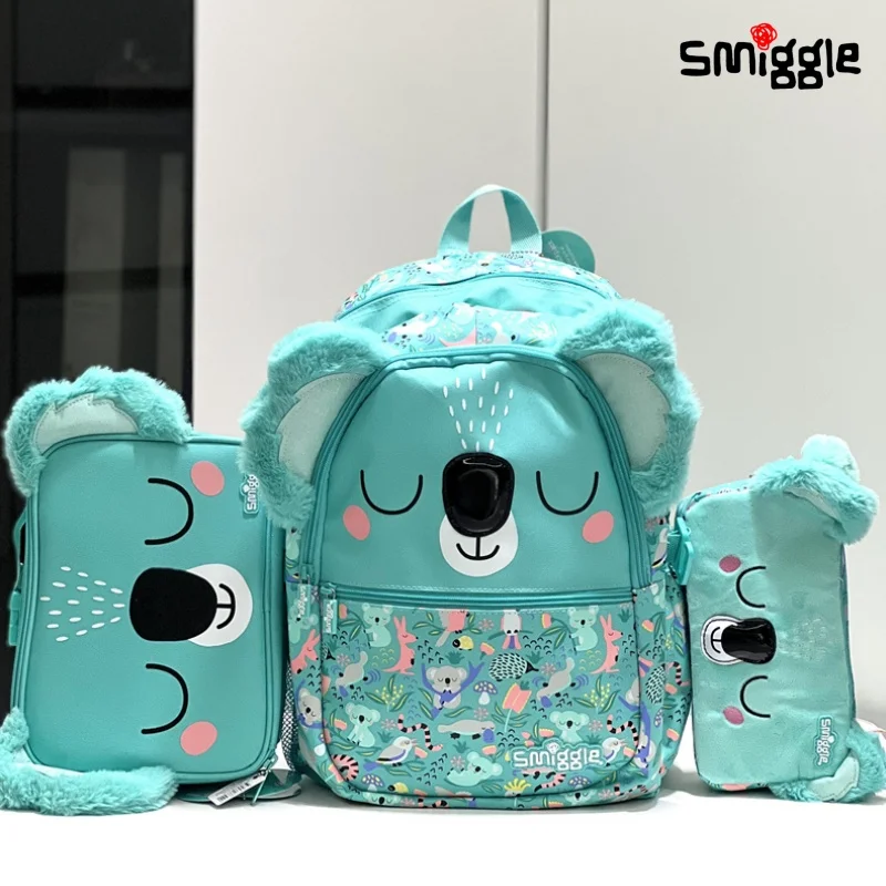 Smiggle School Bag Children Stationery Student Pen Case Backpack 8-Color Ballpoint Pen Meal Bag Student Gift