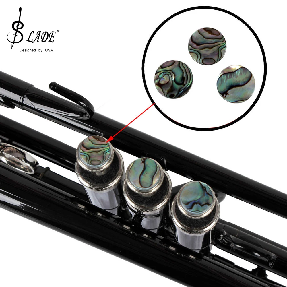 SLADE 3Pcs/Set Finger Buttons Trumpet Valve Cap Repair Parts Trumpet Abalone Shell Replacement Parts Instrument Parts Nifty