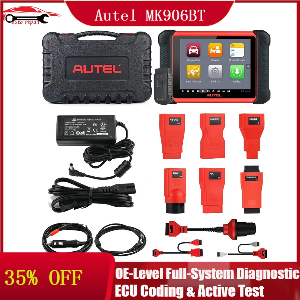 

Autel MaxiCOM MK906BT Diagnostic Tools ECU Coding OBD2/EOBD Bluetooth Automotivo Scanner Multi-Language PK MaxiSys MS906BT MS908