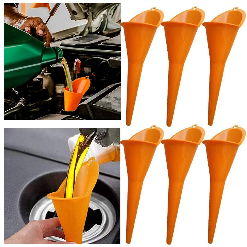 

Car Long Stem Funnel Anti-splash Plastic Funnel Gasoline Oil Fuel Filling Tools Auto Motorcycle Refueling Tools Car Accessories