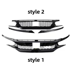 Car Front Bumper Grill for Honda Civic 10th 16-21 modified Mask Net Radiator Grille body kit Car Accessories