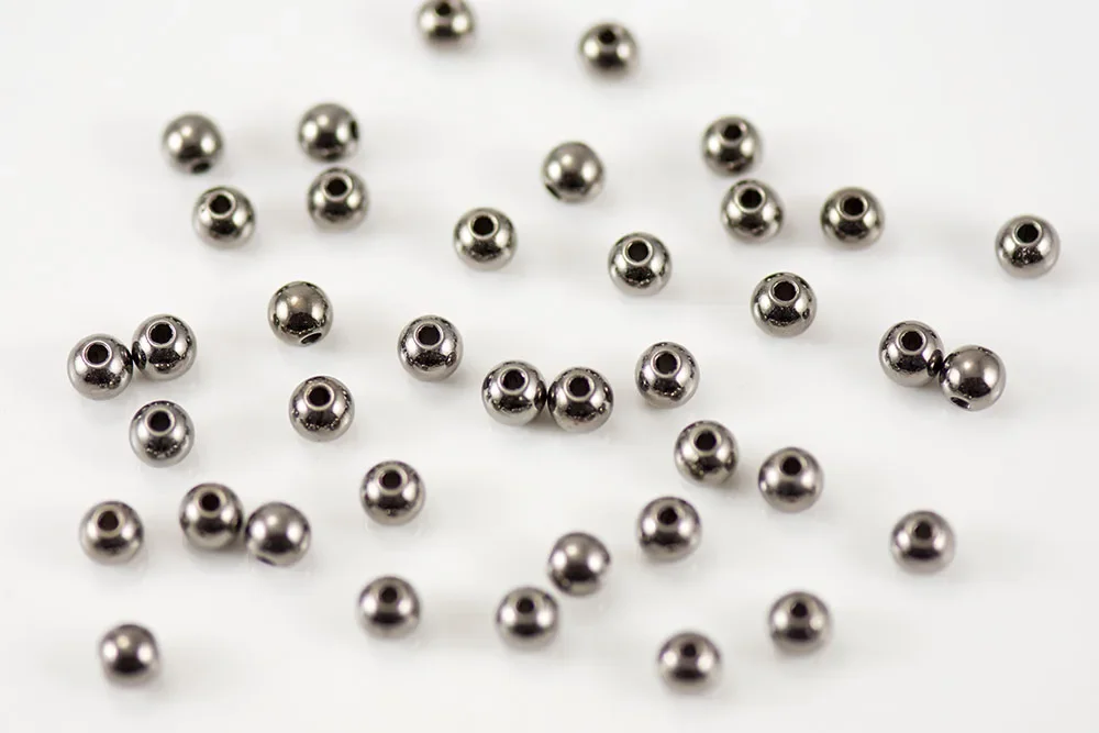 Countbass 100pcs  5mm 6mm Plastic Bead,Nickel and Gold color, DIY spinnerbaits buzzbaits, freshwater fishing lures accessory