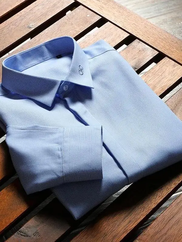 

Elegant Long Sleeve Business Shirt Premium Quality Long Velvet Cotton Embroidered Luxury for Spring Autumn Youth Commute
