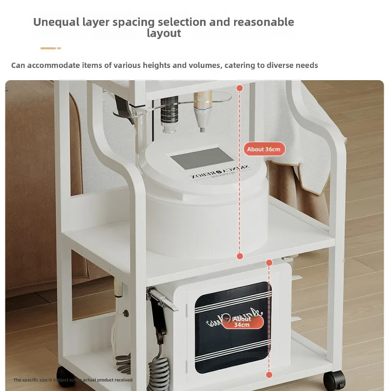 Beauty Salon Mobile Trolley Storage Cart for Beauty Instruments Equipment Multi Purpose Moving Cart Trolley Cart Salon Cart