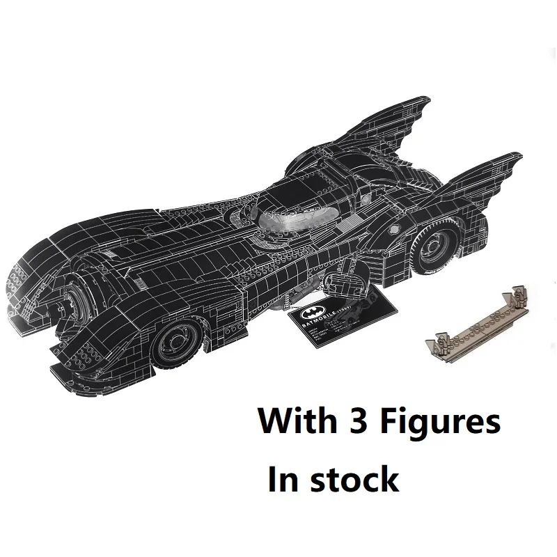 Batmobile Car importer décennie ks, Super ForeCar Model Bricks, Cadeaux de Noël et d'anniversaire, En stock, 1989, 76139