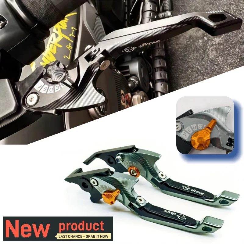 5D shark head style For Kawasaki ZX9R 1998-1999 GPZ500S/EX500R NINJA 1990-2009 Motorcycle foldable adjustable handle lever