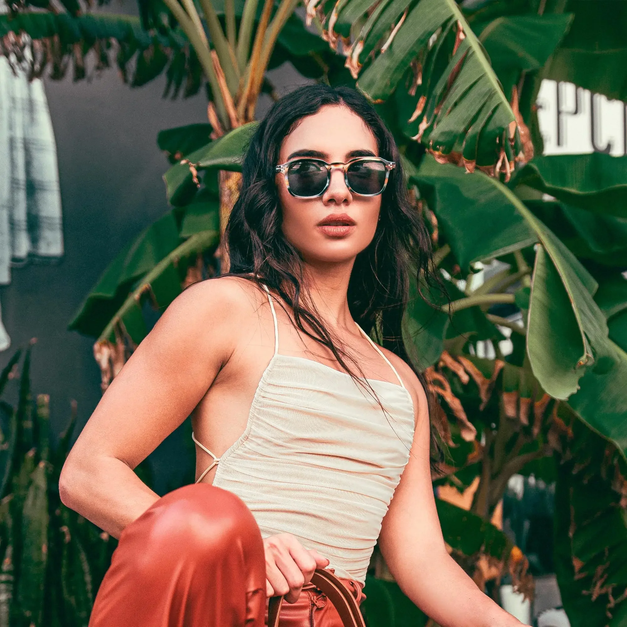 BLUEMOKY Kleine quadratische Sonnenbrille für Damen und Herren, Retro-polarisiert, UV400-Schutz, trendig