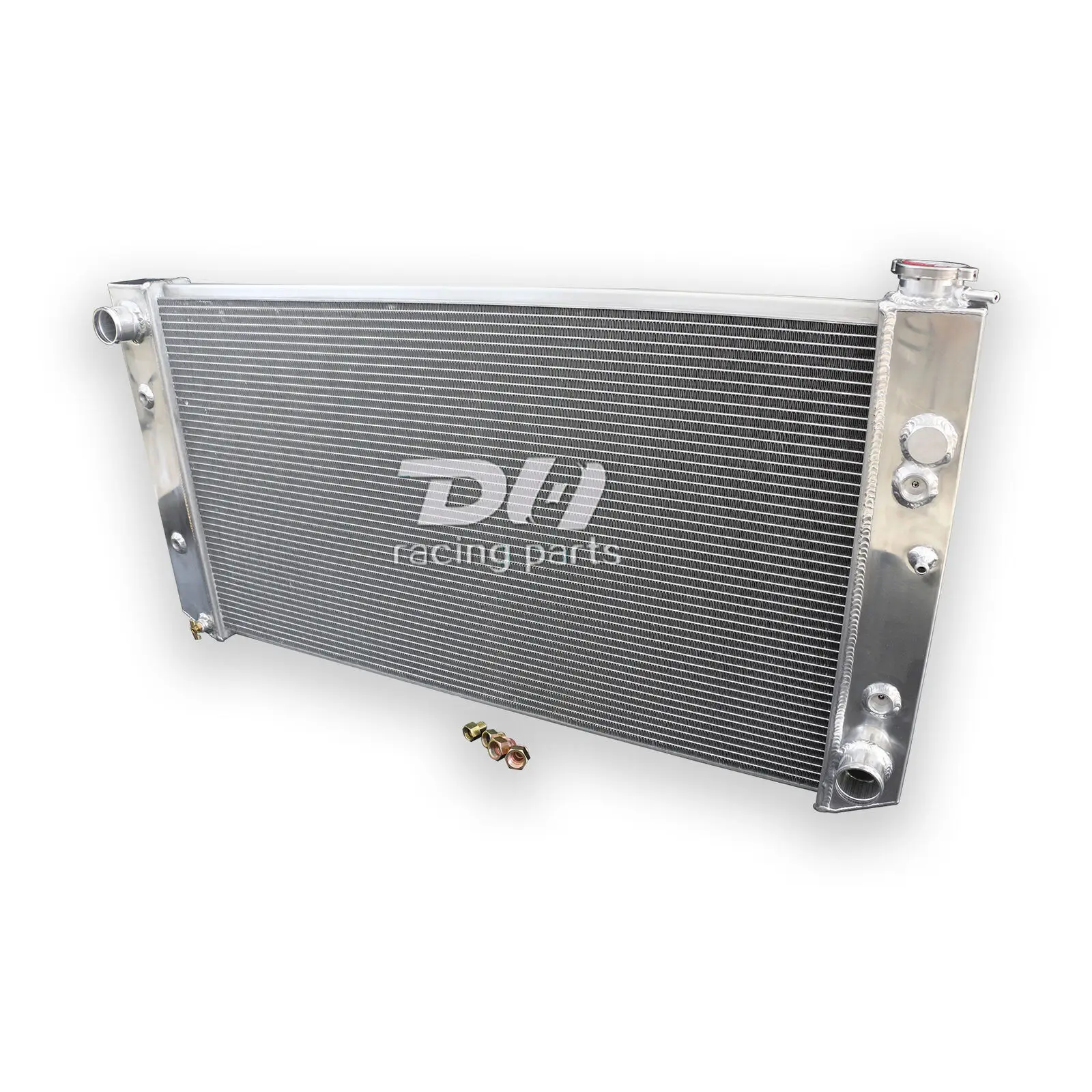 1982-1993 Chevy&GMC C/K/P/R 10 20 30 1500 2500 3500용 3열 라디에이터+슈라우드+팬