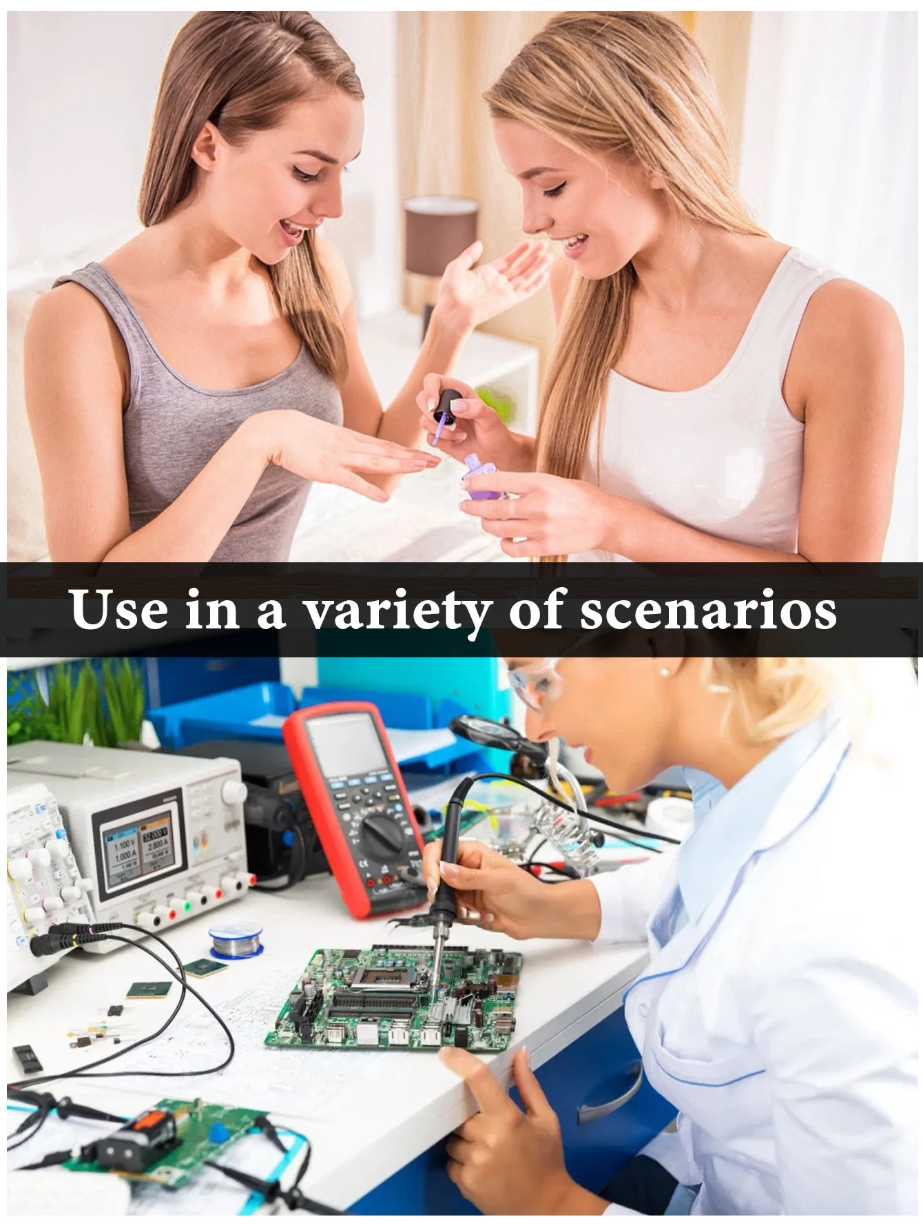 مصباح مكتبي لصالونات التجميل باللون الأبيض والوردي على شكل حرف U، سطوع USB عالي مع حامل حماية العين LED، مصباح إضاءة لملء الصالونات