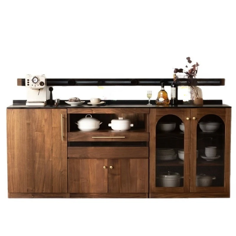 North American black walnut, all solid wood slate dining cabinets, household storage cabinets, kitchen storage