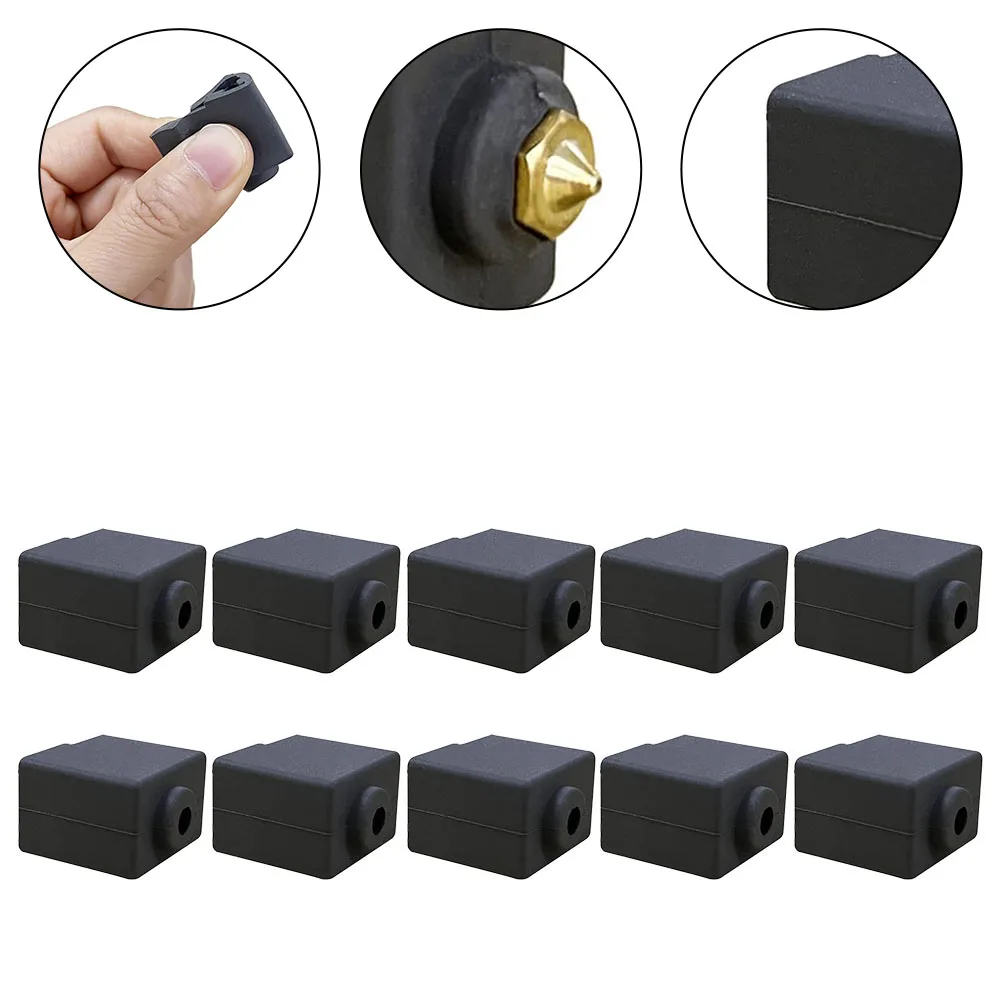 10pcs Silicone Protective Cover For Kobra 3 Heating Block Silicone Case Extruder Replacement Parts 3D Printer Accessories