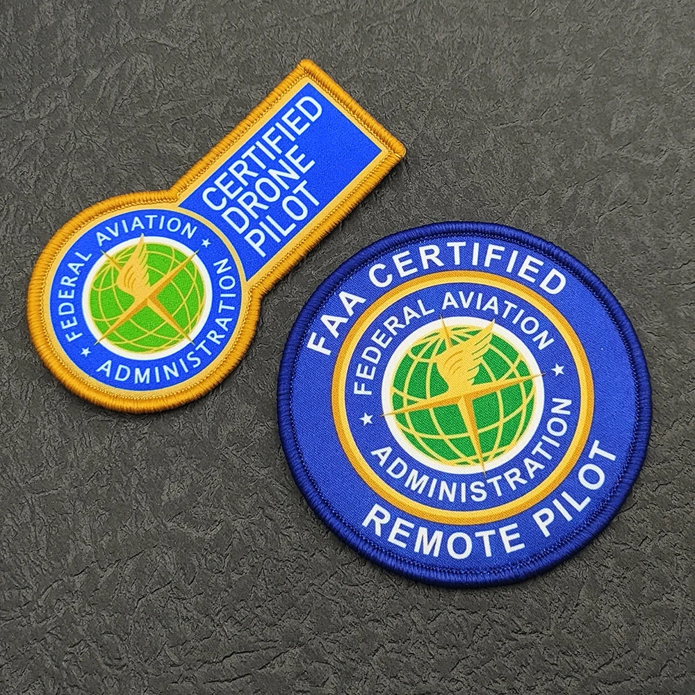 FAA شهادة الطيار عن بعد المطرزة بقع الإدارة التكتيكية النسيج بقع لسترة الكتف DIY بها بنفسك خياطة على #2