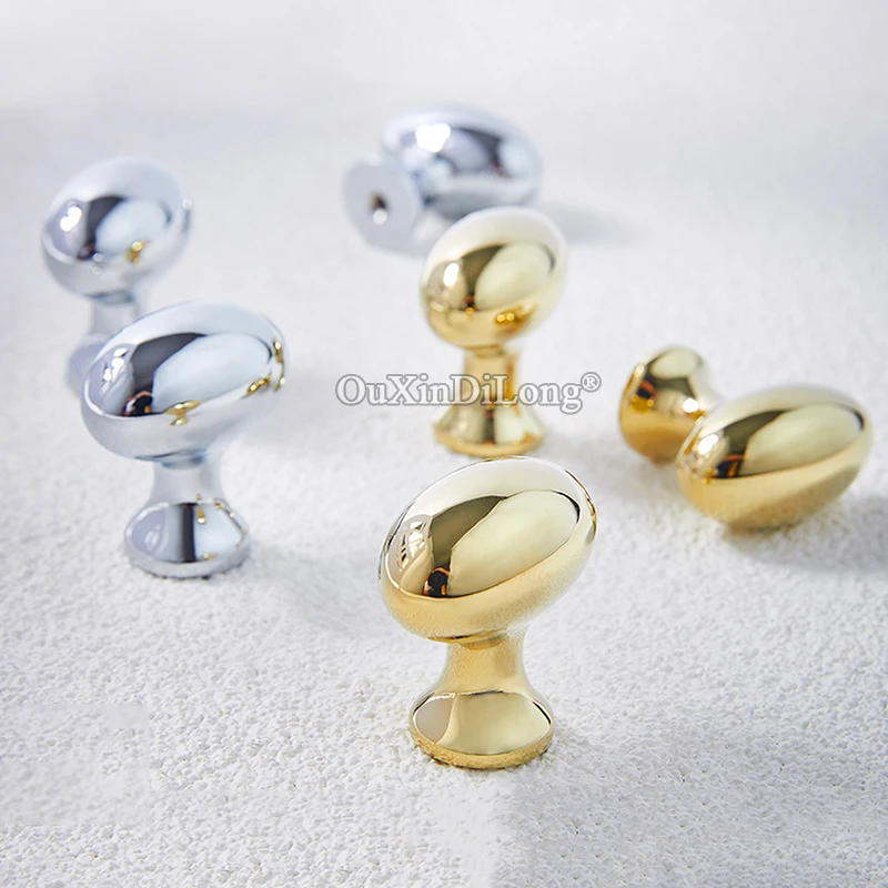 Exquisite Luxury 4PCS Solid Brass Pigeon Eggs Knobs Furniture Pulls Drawer Knobs Cupboard Closet TV Wine Cabinet Pull Knobs