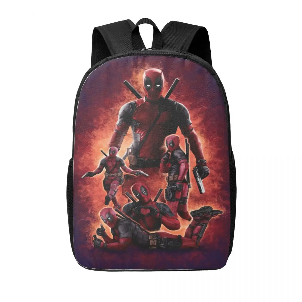 Custom 3D Printing Deadpool Hero Backpack for Boys Girls College School Travel Bags Men Women Bookbag Fits 15 Inch Laptop