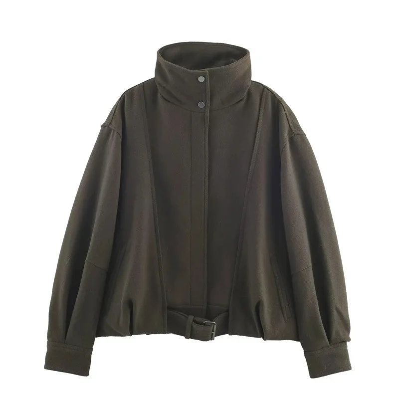 

Bomber Jackets Womens Jacket American Style Autumn Herringbone Ribbed Waistband Office OL Professional Minimalist Business Daily