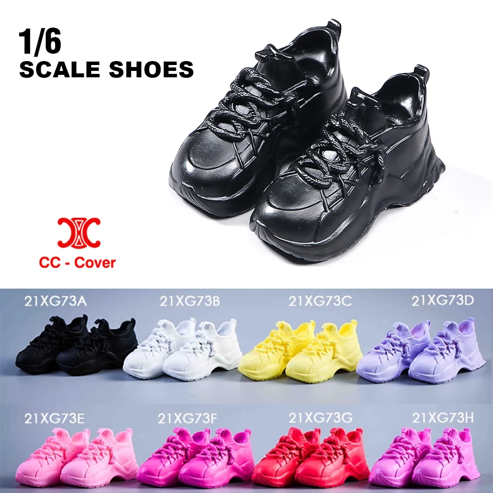 재고 있음 1/6 스케일 두꺼운 밑창 캐주얼 신발 아빠 신발 모델 의류 액세서리 12인치 여성 군인 액션 피규어 바디 인형에 적합