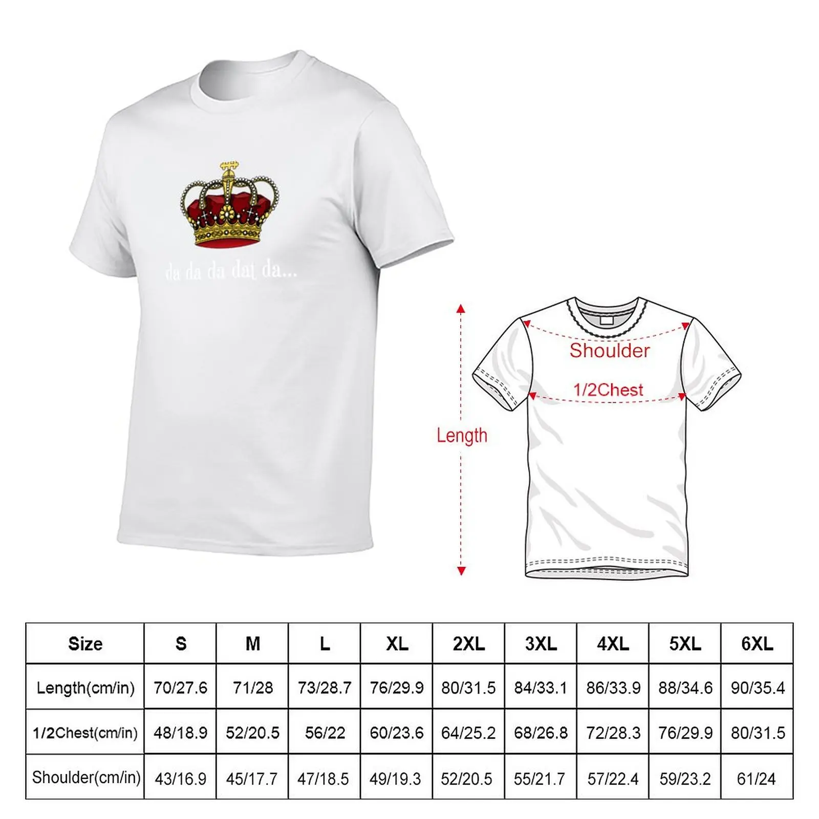 King George III Tee | Da Da Da Dat T-Shirt Casual Holiday Short Sleeve Tee