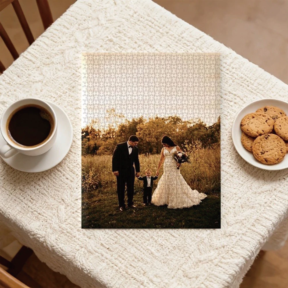 35/300/500/1000 Stück Personalisiertes Foto-Puzzle, Paar-Fotos, DIY Handgemachte Puzzles, Fotowand-Kunst