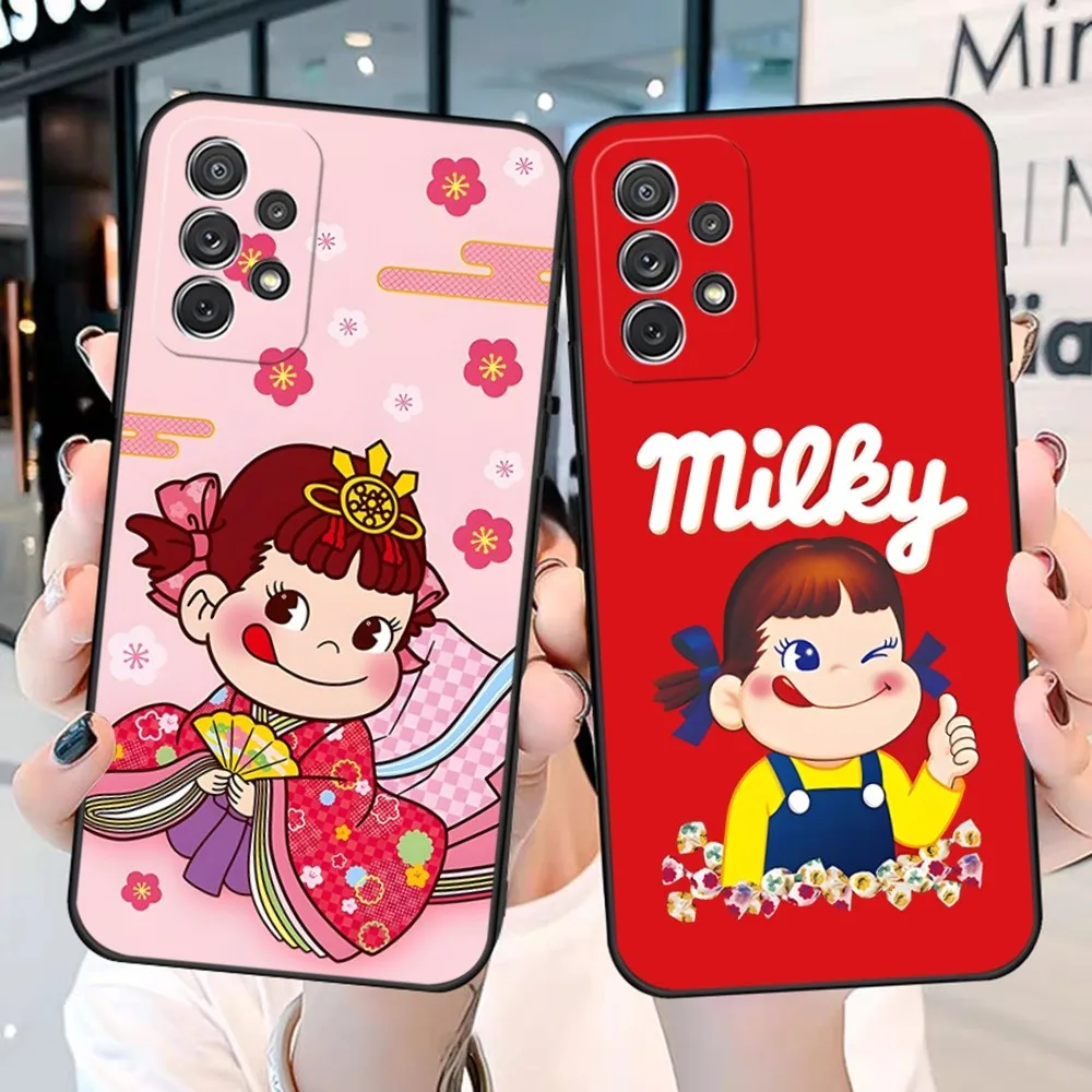 Cartoon Peko Chan Phone Case For Samsung Galaxy A31 A33 A52 A13 A02 S20 S23 S22 S21 A53 M54 Note 20 Back Cover