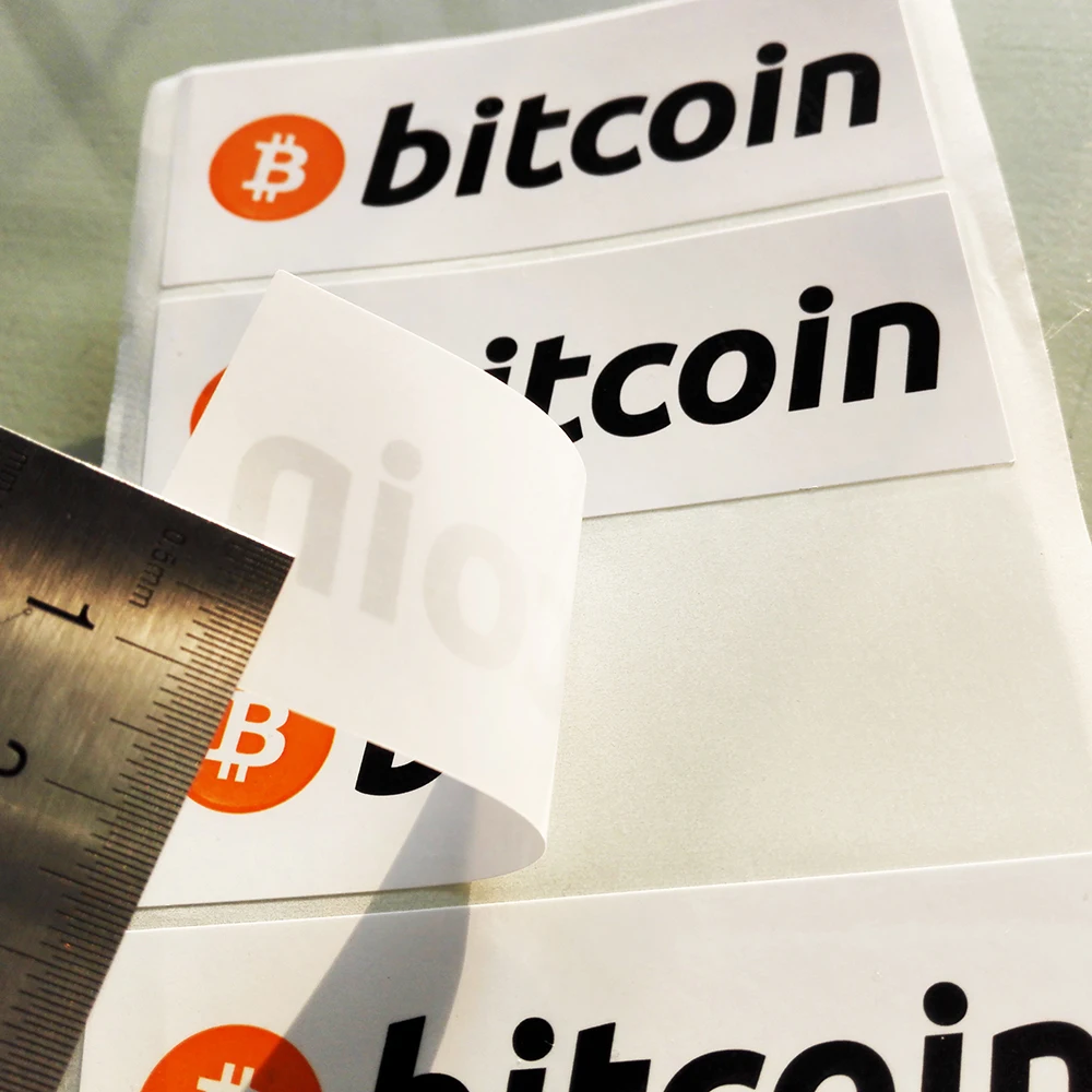 Étiquette de Logo Bitcoin en Papier d'Art Brcorporelle, Autocollants de Surface Laminée, Crypto-monnaie, Promotion BTC, 160 Pièces, 8x3cm