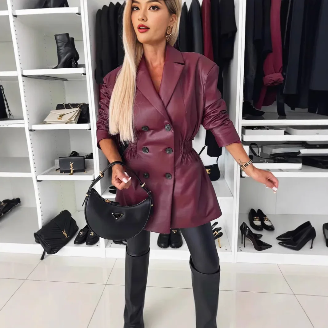 

Женское осенне-зимнее пальто, куртка, однотонное пальто с отложным воротником и пуговицами, с длинным рукавом, повседневное модное удобное обычное пальто