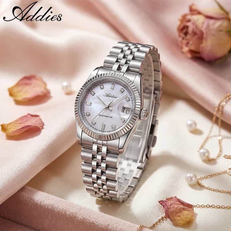 

Addies 28mm Couple Watch New Sapphire Glass 316L Stainless Steel Outdoor Sport Diving Quartz Wristwatch Men and Women Love Gift