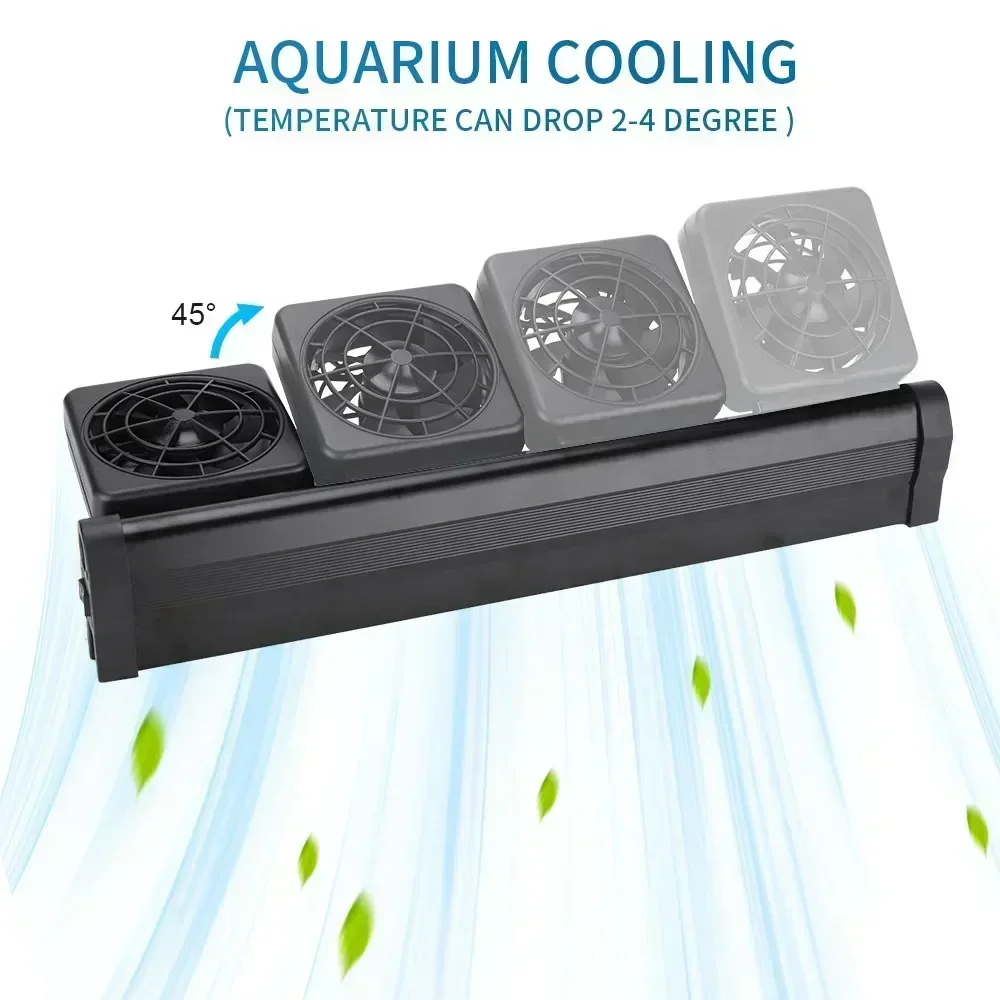 

Automatic Aquarium Cooling Fan Silent Fish Tank Fan 8 Gears Wind Speed Fish Tank Fan Wall Mount Aquarium Temperature Controller