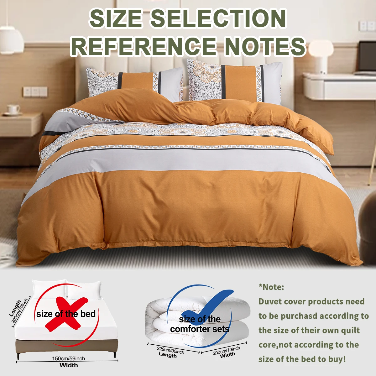 3pcs Chic Patchwork Design Pattern Print Duvet Cover Set, Soft Skin-Friendly Bedding Set Includes 1 Duvet Cover And 2 Pillowcase