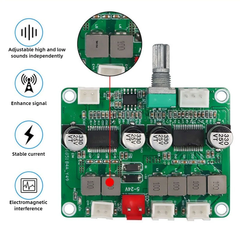 SOTAMIA TPA3118 High Power Amplifier Board 2x30W+60W Hifi Digital Home Music Subwoofer Amplifier Audio 2.1 Mini Amp amplificador