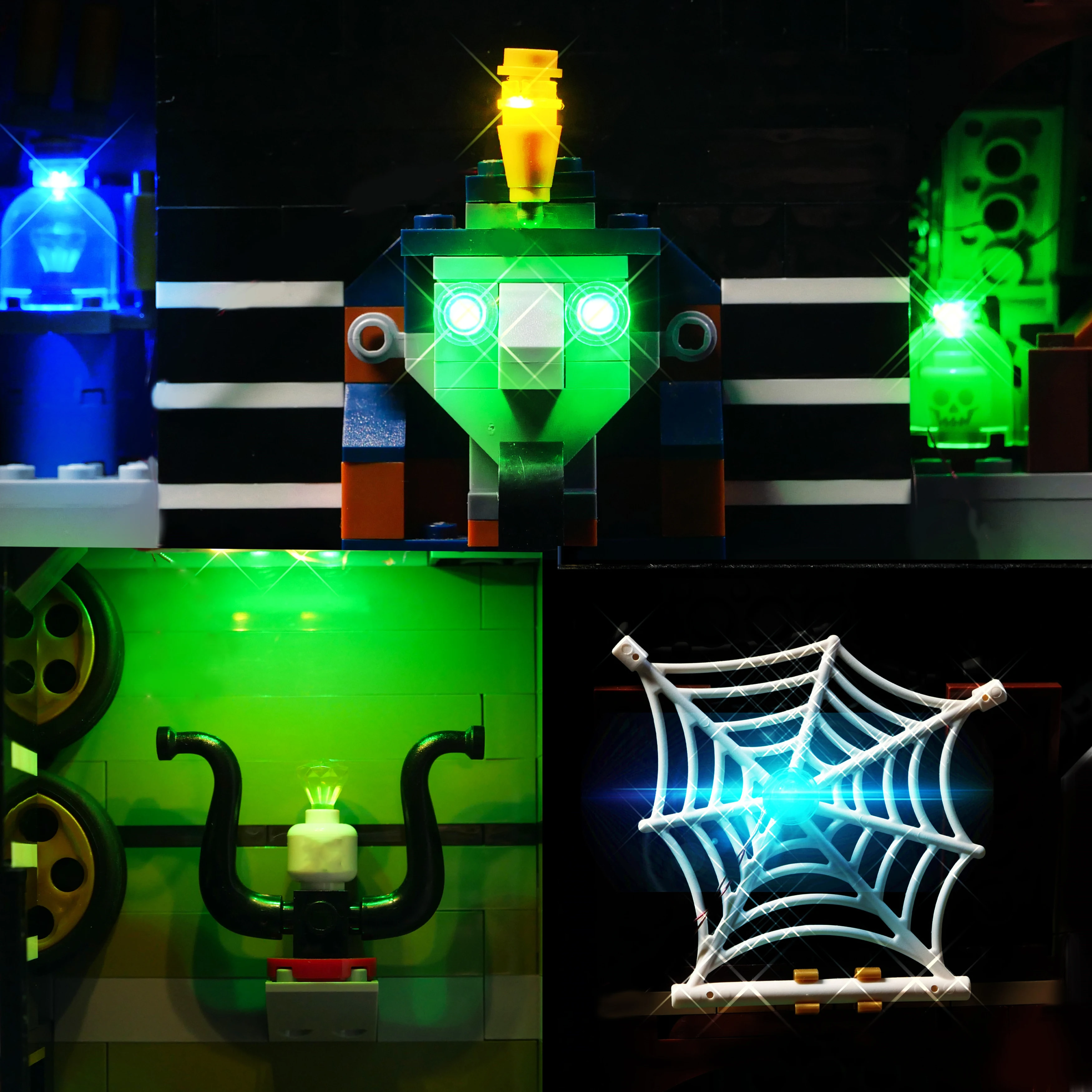 Kit luce LED per blocchi di costruzione fai-da-te per modello di casa stregata spettrale 10273, accessori di illuminazione con telecomando per display creativo