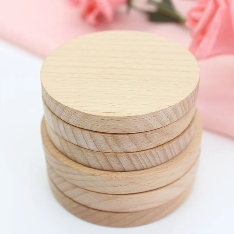 Miroir cosmétique rond en bois pour femmes, portable, tenu dans la main, vintage, maquillage, voyage