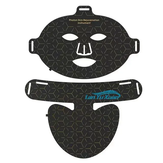 

590nm 850nm 630nm Red Infrared Light Therapy Beauty Mask 460nm PDT LED Facial Care Equipment With Silicone Face for Neck Use