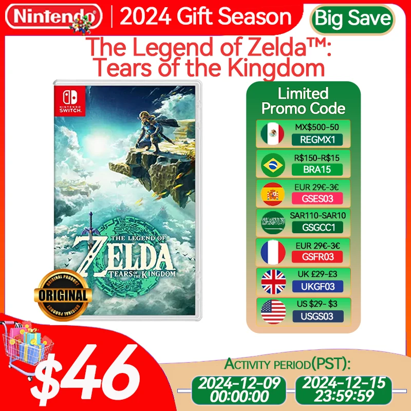 The Legend of Zelda: Tears of the Kingdom Nintendo Switch Game Deals Physical for Nintendo Switch OLED Lite Switch Game Cards