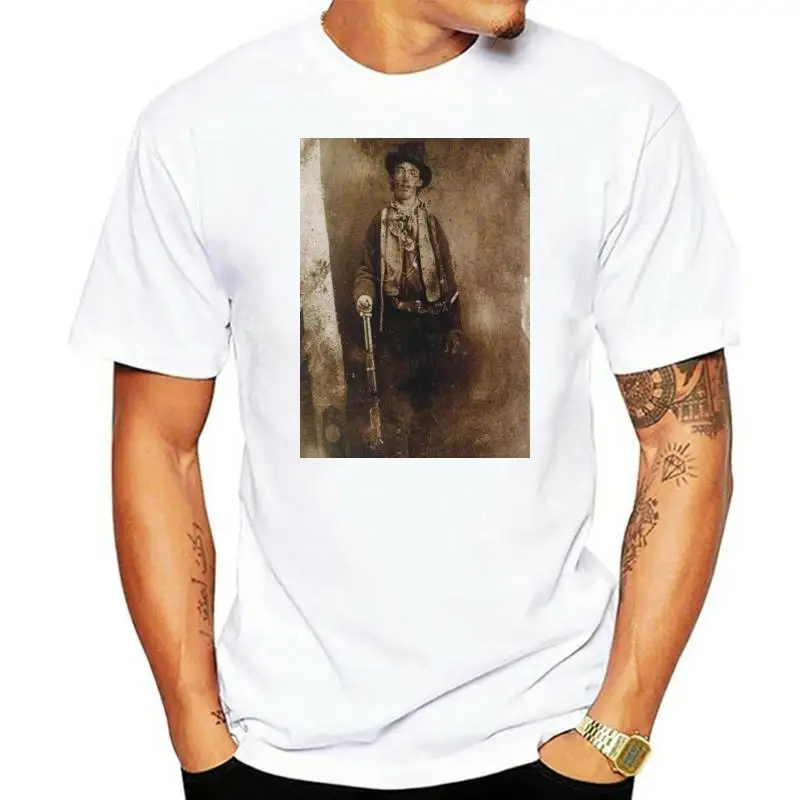 Billy the Kid Wanted Wild West Outlaw Gunfighter T shirt