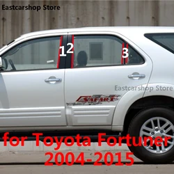 For Toyota Fortuner AN50 AN60 2004-2015 Car Door Central Window Middle Column Trim Decoration Strip PC B C Pillar Accessories