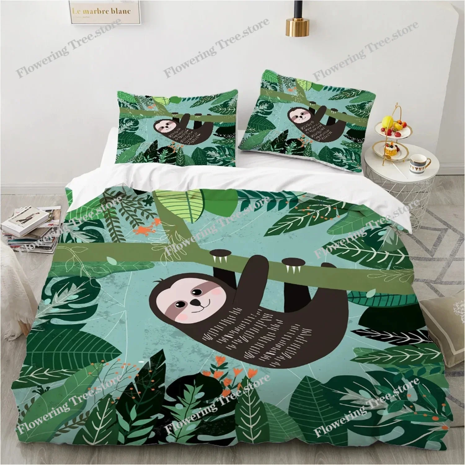 3D Printed Bedspread Sloth Duvet Cover Bedding Set Ultra-fine Fiber Pillowcase 2025 New Wholesale Colorful And Comfortable Kit