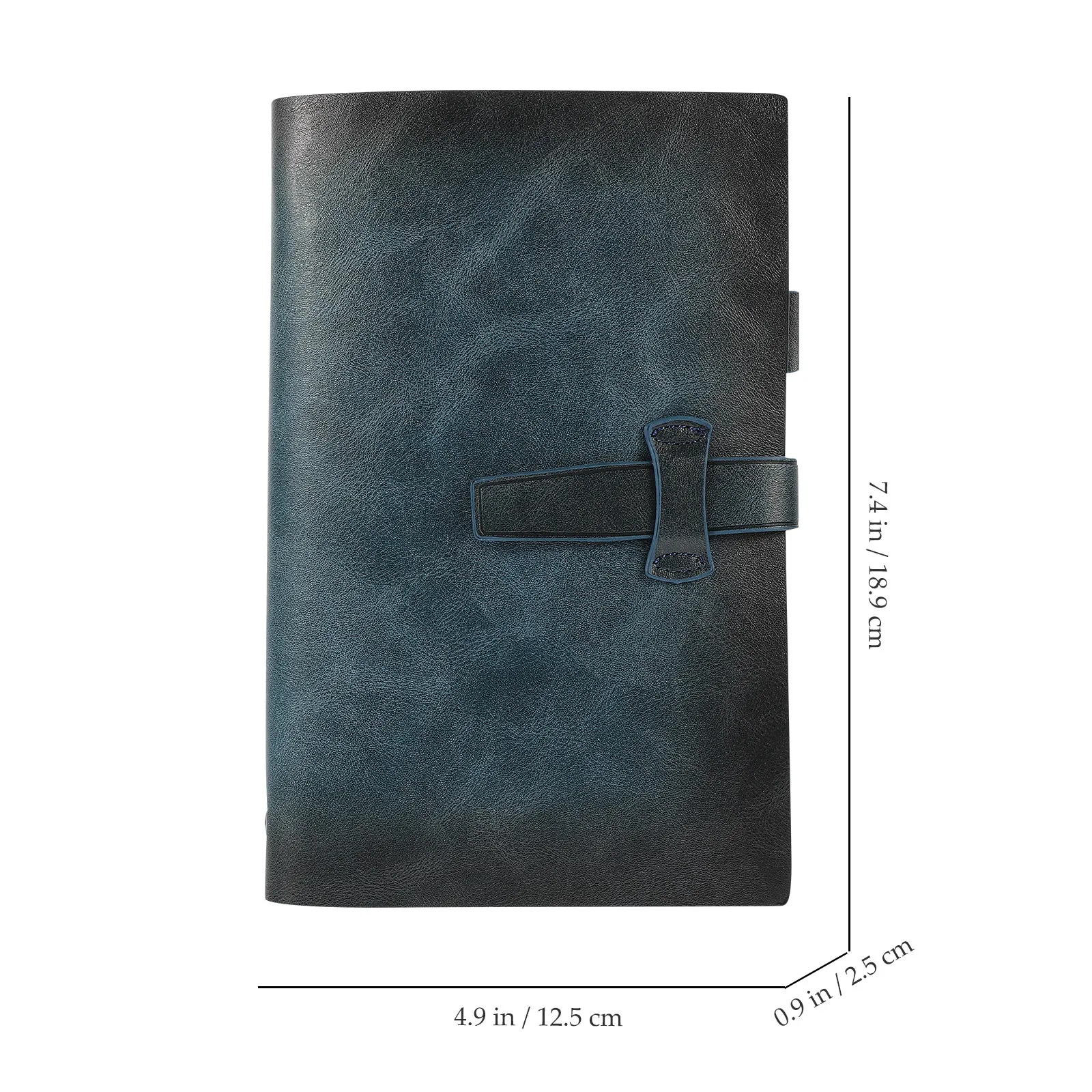 Retro Loose Leaf Notebook with Copper Buckle, Rounded Corners, Travel Diary for Writing and Sketching
