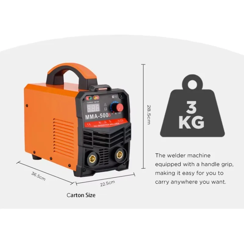 New Arrival DC Inverter Mma Welder 3.7KVA 120A MMA Welding Machine for Iron Carbon Steel Welding