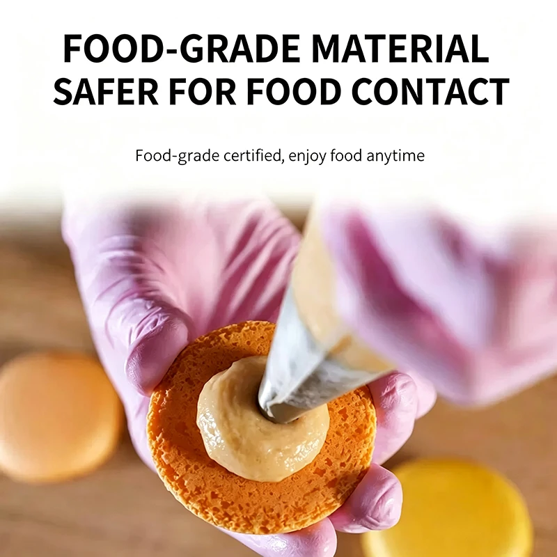 Pink Disposable Nitrile Gloves Food Grade Waterproof And Oil Resistant Suitable For Kitchen Cleaning And Salons