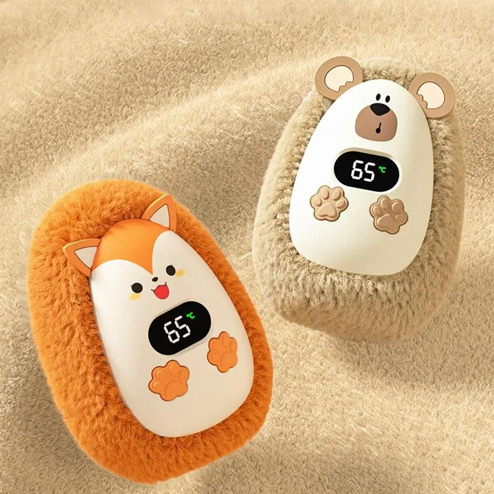 

Smart Temp Control Plush Hand Warmer 1200mAh 3 Speed Adjustment Long Lasting Battery Compact Winter Pocket Gift Heater