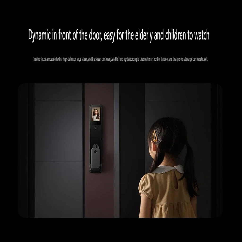 NEW Xiaomi Smart Door Lock 2 Pro Face Recognition with Cat Eye Visible Screen Fingerprint Bluetooth NFC Unlocking Suitable for