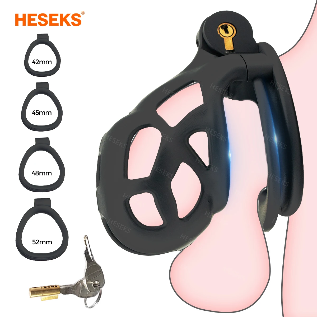 HESEKS ذكر العفة قفص الجنس لعب سيسي Femboy المبتدئين شقة العفة قفص حزام قفص القضيب رجل قفل حلقات القضيب الرجال السلع الكبار #1