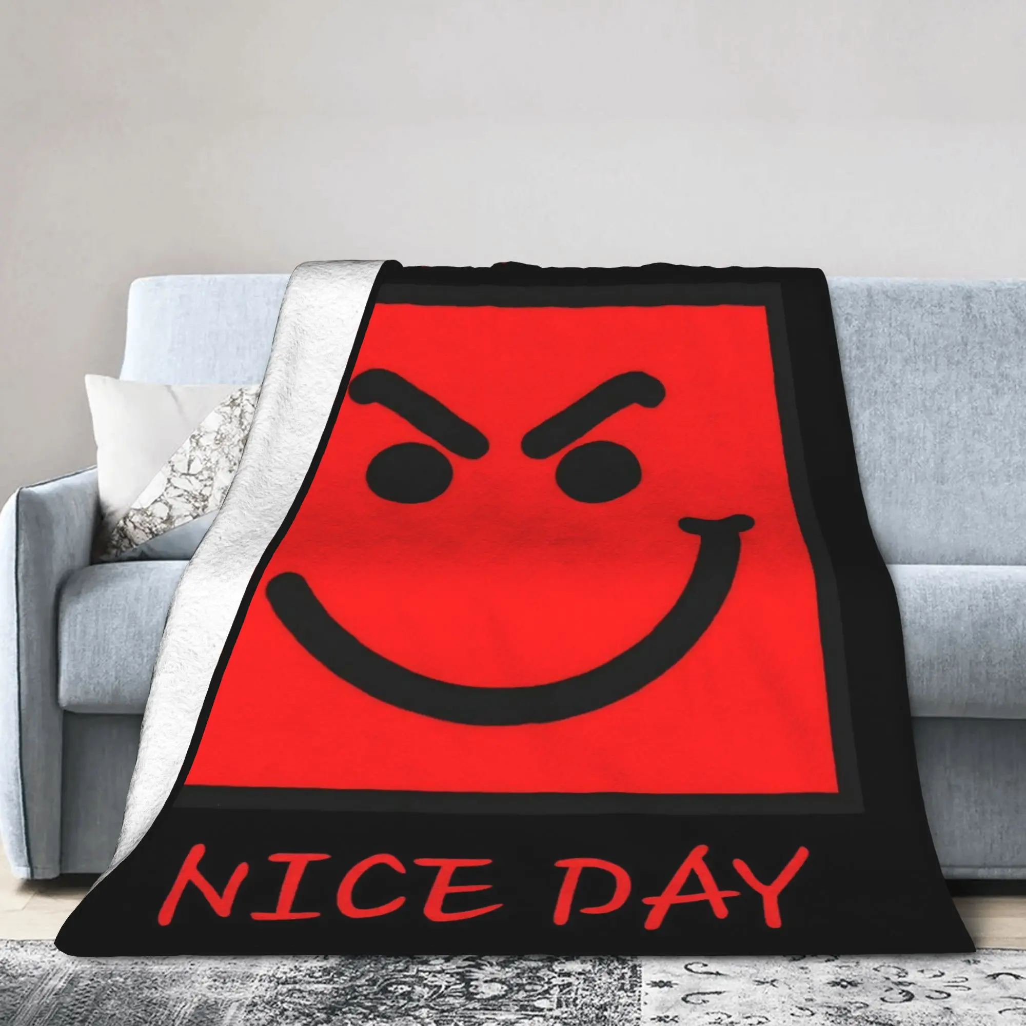 Have A Nice Day Bons Jovis Rock Flannel Throw Blanket  Blankets for Sofa Bedroom Lightweight Thin Bedroom Quilt