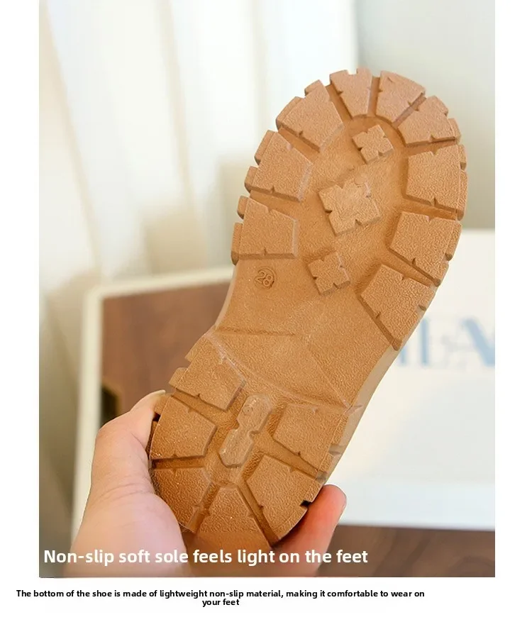 2026 Herbst- und Winter-Kinderschuhe Wasserdichte PU-Leder Kinderstiefel Modische Kleinkind Schnür-Reißverschluss Hohe Stiefel für Jungen und Mädchen – Detail 6