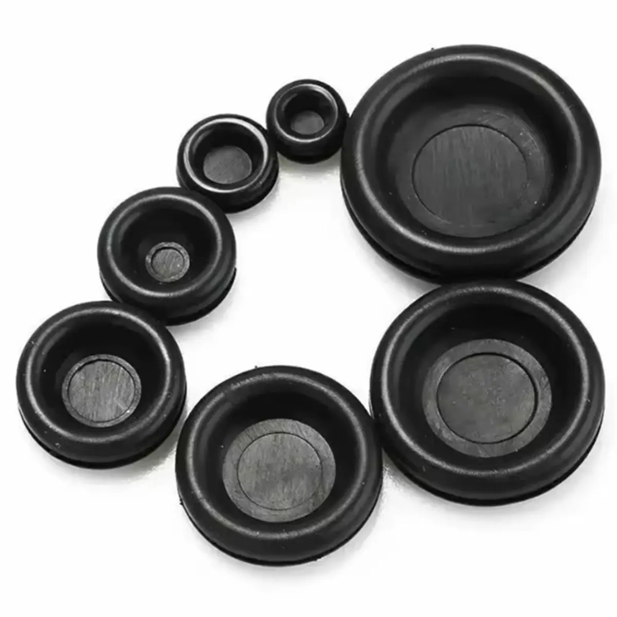 170pcs Rubber Grommet Kit for Wire Protection, 7 Sizes, Waterproof Sealing Gaskets
