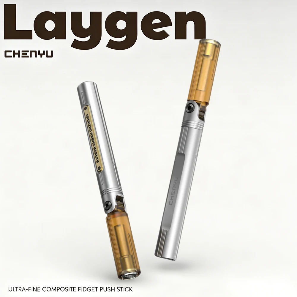 CHENYU EDC Fidget Slider Laygen Ultra-fine Compositefidget Push Stick Stress Relief Toy Push Slider Original Designs