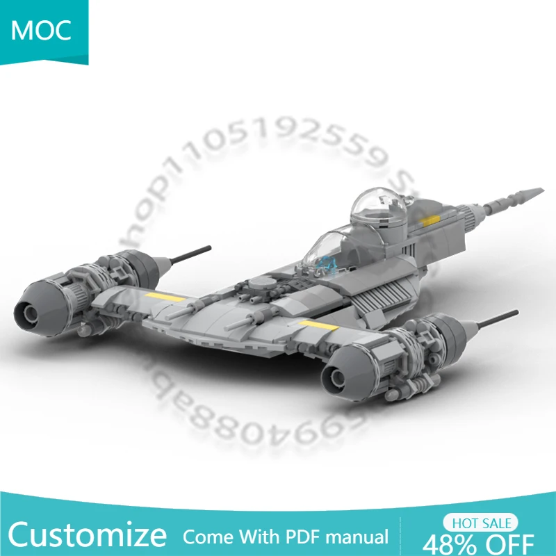 

Набор для сборки модели космического истребителя N1-Starfighter (485 деталей), модифицированный MOC, модульный конструктор, технология DIY, подарок для мальчика на праздник