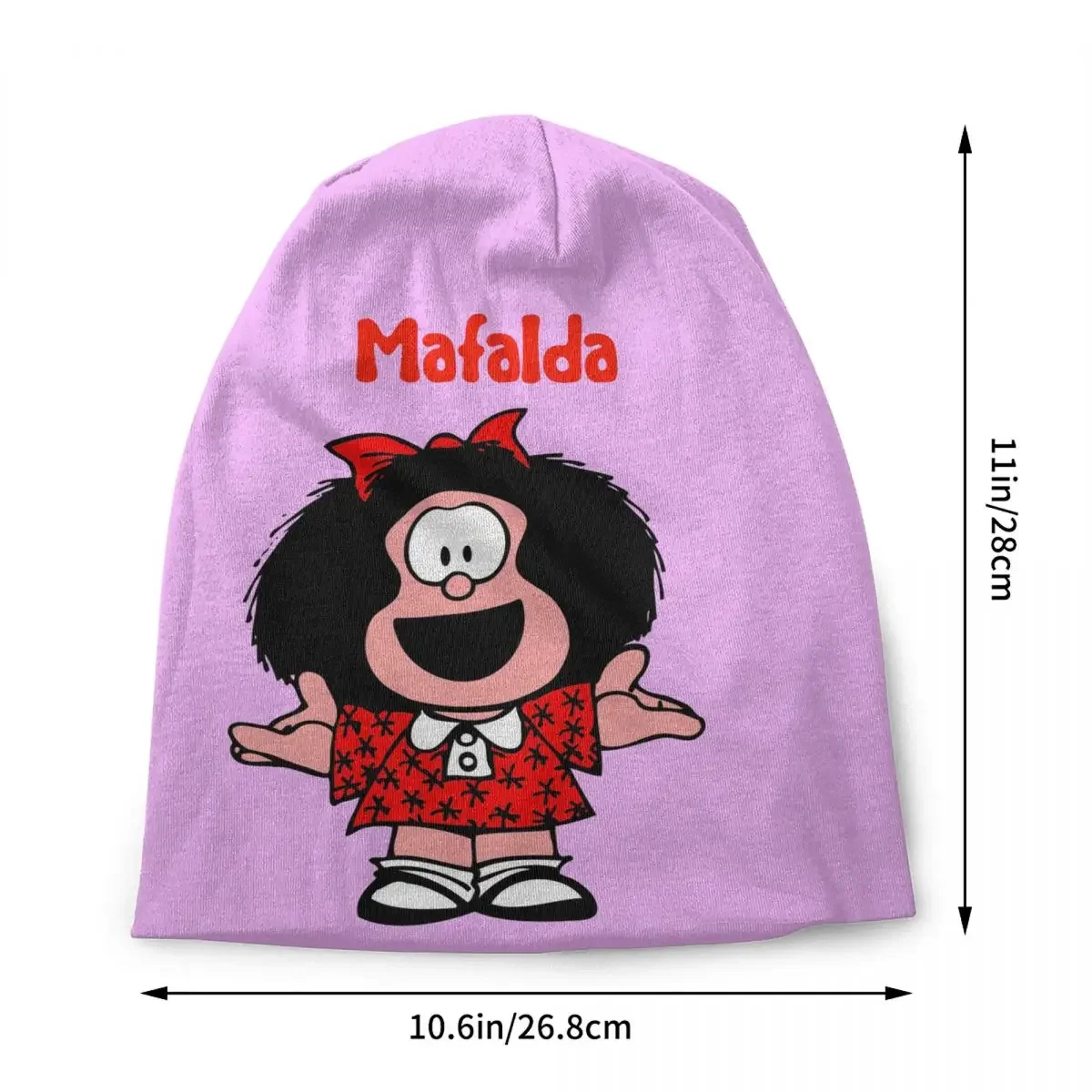 Classic Comic Mafalda Bonnet Hat Knitting Hat Men Women Hip Hop Unisex Adult Quino Cartoon Winter Warm Beanies Cap